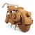 This extraordinary, nearly life-size motorcycle sculpture made of rattan, wicker, and bamboo is attributed to British...