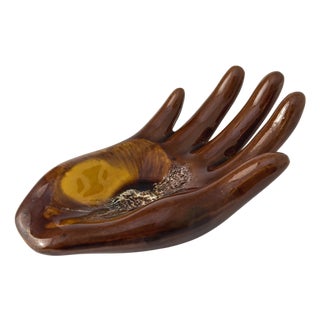 Hand-Shaped Ceramic Dish from Vallauris, 1960s For Sale