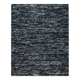 3x12 Fiona Rustic Kilim Black Flatweave Geometric Modern Wool Carpet Rug For Sale