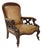 Antique Victorian Carved Leather Chair, 1850s For Sale