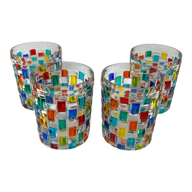 Beautiful Venetian Glass Tumblers For Sale