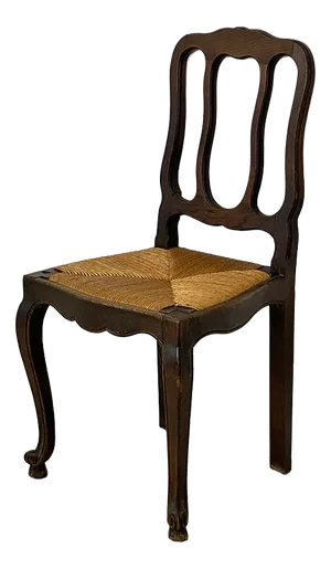 Art Nouveau Straw-Seated Chairs, France, 1900
