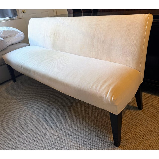 Elevate your dining space with this luxurious, high-end dining bench from Williams Sonoma. Designed with timeless...