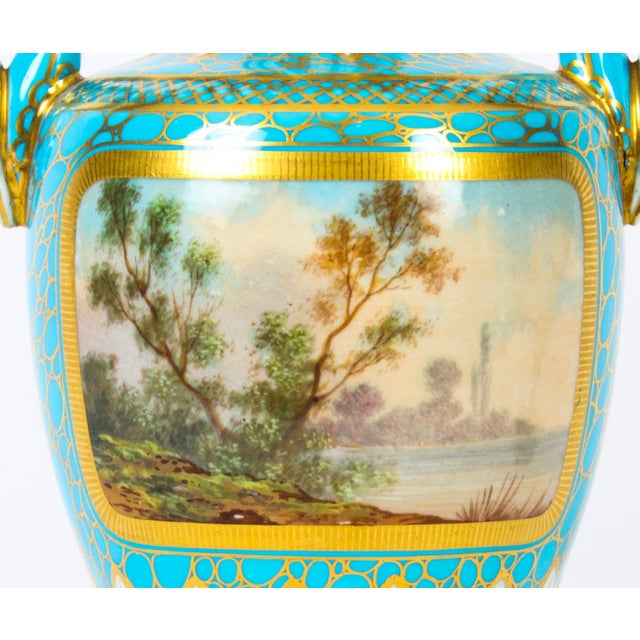 19th Century French Porcelain Urns, Set of 2 For Sale - Image 9 of 18