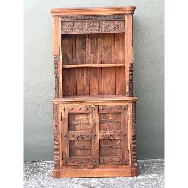 Vintage Hand Carved Teak Cabinet For Sale - Image 12 of 12