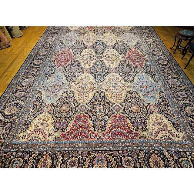 Mid 20th Century Kerman Rug For Sale - Image 10 of 18