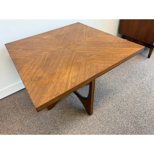 Broyhill Mid Century Modern Attributed Broyhill Brasilia Walnut Lamp Table For Sale - Image 4 of 9