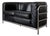 Italian Onda Black Leather Sofa by De Pas, Durbino and Lomazzi for Zanotta, 1995 For Sale