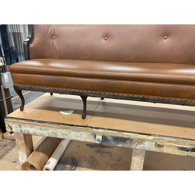 Hollywood Regency Vintage Chippendale Highbacked Sofa, Divan or Settee For Sale - Image 3 of 11