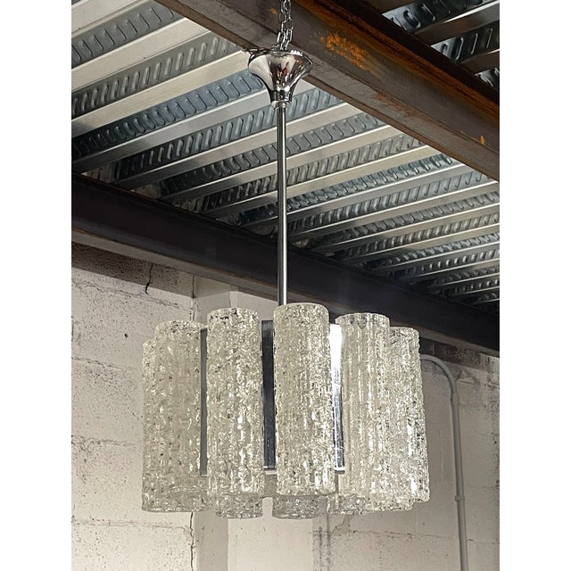 Hanging Light with Murano Tubulars from Doria Leuchten, 1960s For Sale - Image 9 of 18