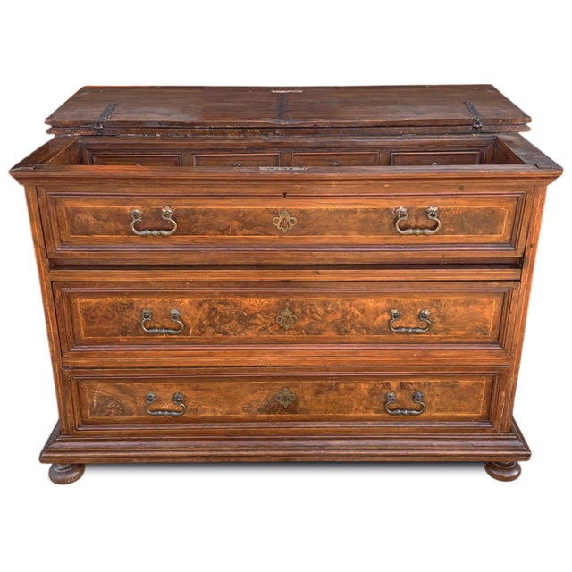 17th Century Italian Chest of Drawers with Secretary For Sale - Image 13 of 18