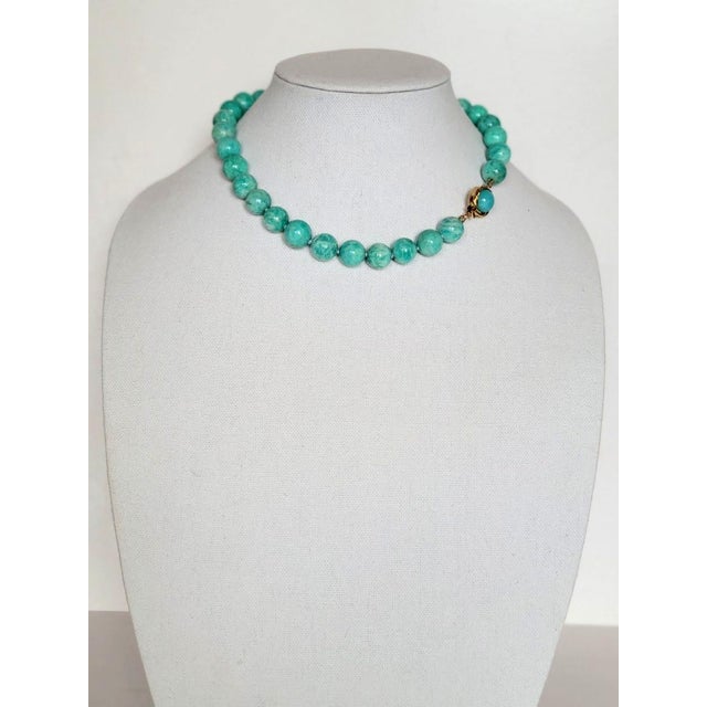The Charm of Russian Amazonite – A Rare Gift of Nature. This exquisite necklace, measuring 18 inches (45.7 cm) in length,...