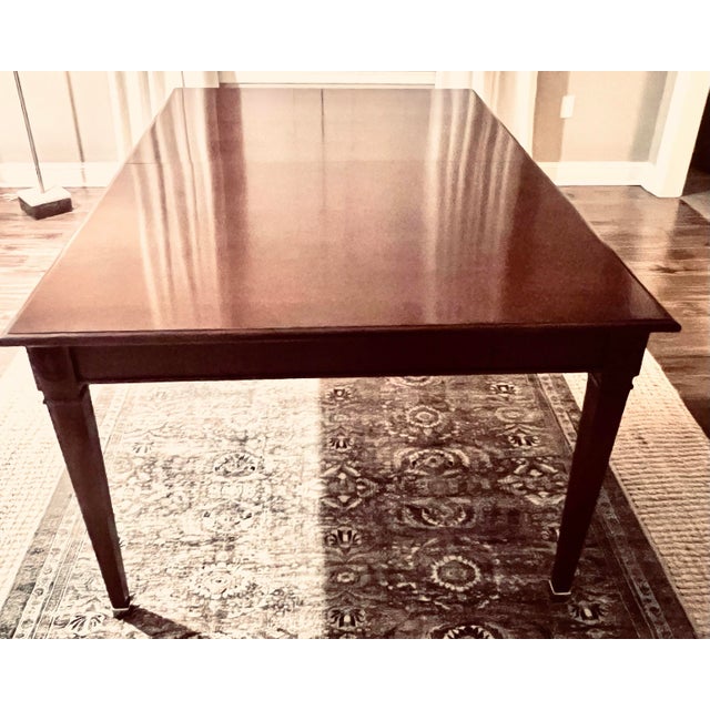 Traditional Harden dining table and 6 chairs in solid cherry and veneers. Original Brandywine stain 25 years young in...