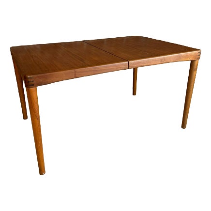Extendable Teak Dining Table by H.W. Klein for Bramin, 1960s For Sale
