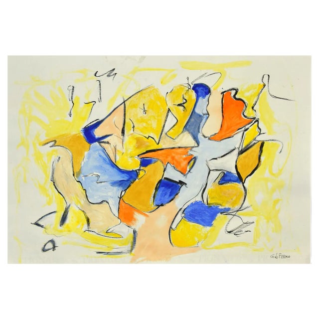 Giorgio Lo Fermo, Geometrical Abstract Composition, Mixed Media, 2020 For Sale