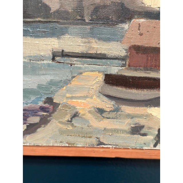 Gustaf Olsson, Seascape, 1950s, Oil Painting on Canvas, Framed For Sale - Image 5 of 18
