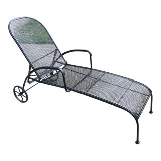 1990s Woodard Valencia Wrought Iron Chaise Lounge, Attributed For Sale