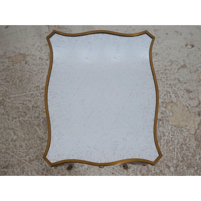 Wood Pair Theodore Alexander Eglomise Top French Tables For Sale - Image 7 of 18