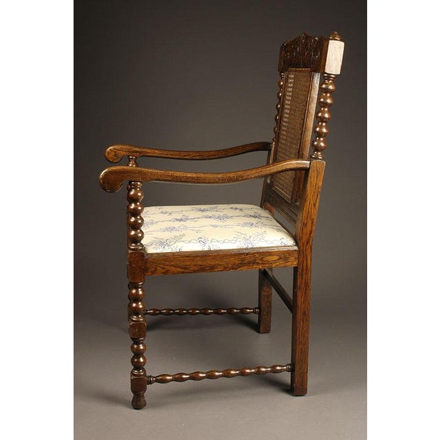 Pair of Antique English Jacobean Style Arm Chairs Circa 1890 For Sale In Indianapolis - Image 6 of 7