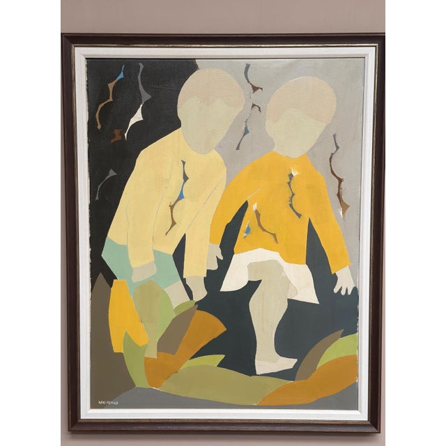 Hans Osswal, Children, 1960s, Oil on Canvas, Framed For Sale - Image 12 of 18
