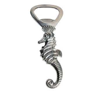 Pewter Seahorse Bottle Opener by Just Andersen, 1930s For Sale