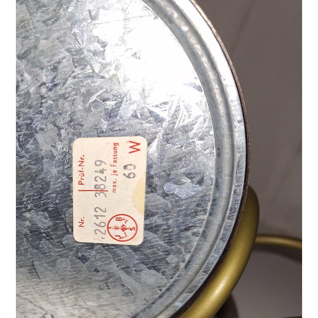 Metal Vintage Adjustable Table Lamp with Brass Frame and Glass Shade from JSB Josef Brumberg, 1980s For Sale - Image 7 of 8