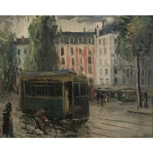 Herbert Theurillat, Carrefour de Rive un jour de pluie, Genève, 1920, Oil on Canvas, Framed For Sale - Image 13 of 13