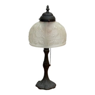 Vintage Victorian Boudoir Table Lamp For Sale