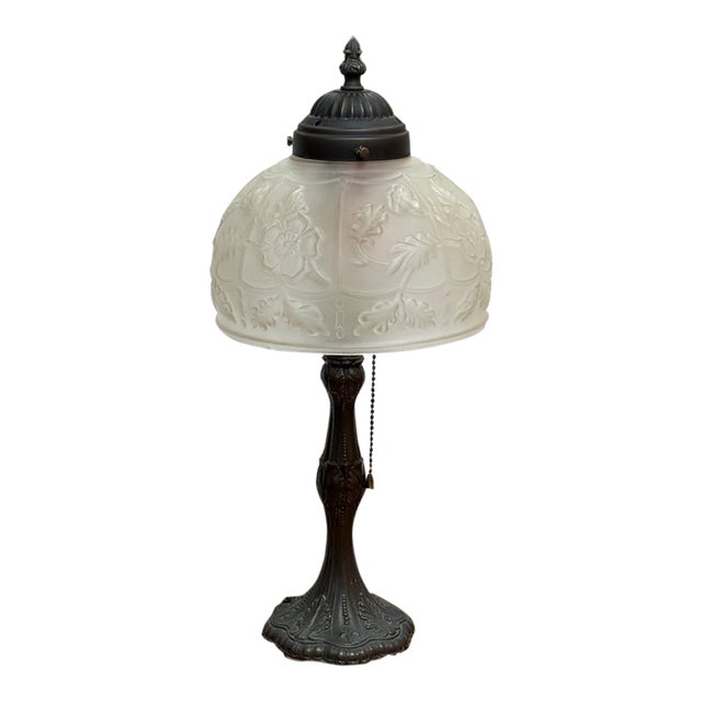Vintage Victorian Boudoir Table Lamp For Sale