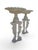 Exceptional pair of monumental Greco-Roman style kraters carved in soft marble and raised on impressive tripod pedestals...