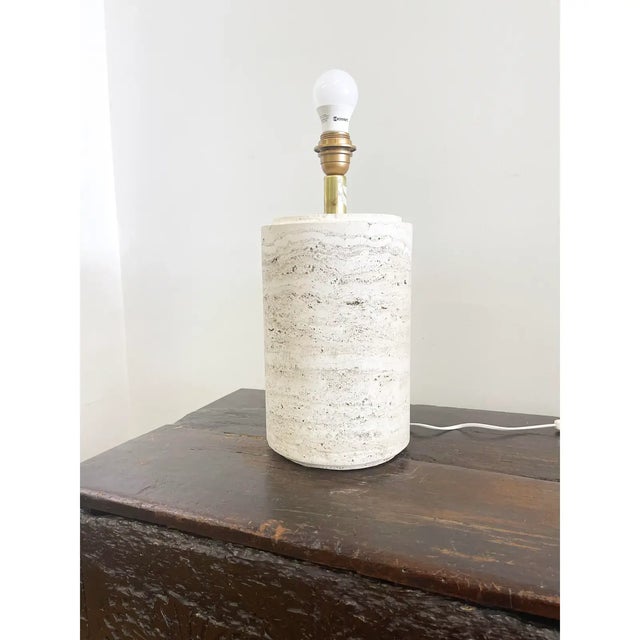 Vintage Italian Travertine Table or Floor Lamps - Set of 2 For Sale - Image 10 of 12