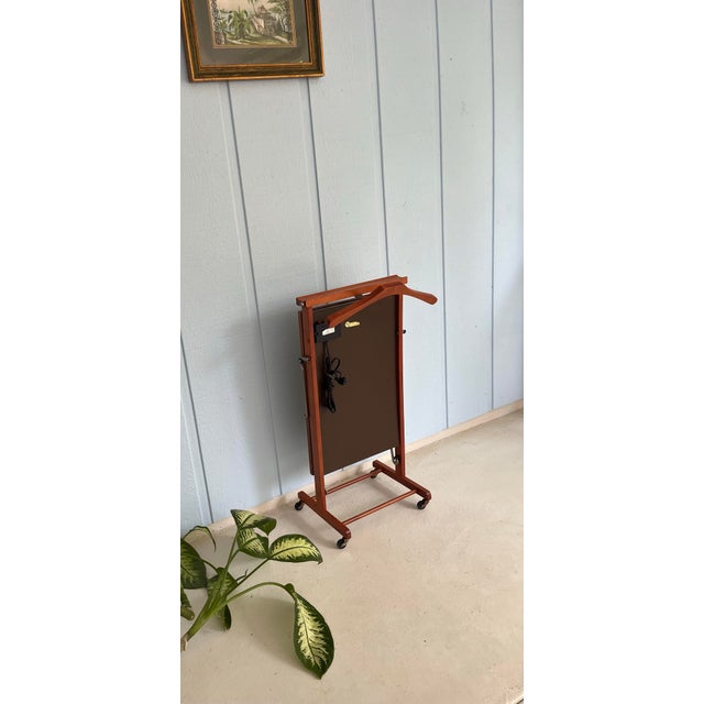 Fratelli Reguitti Electric Man's Valet-Italian Clothes Rack With Wheels-1960s Trouser Pants Press Rolling Stand For Sale - Image 10 of 12