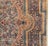 1920s Persian Square Rose Ivory Navy Blue Floral Kirman Rug For Sale - Image 4 of 5