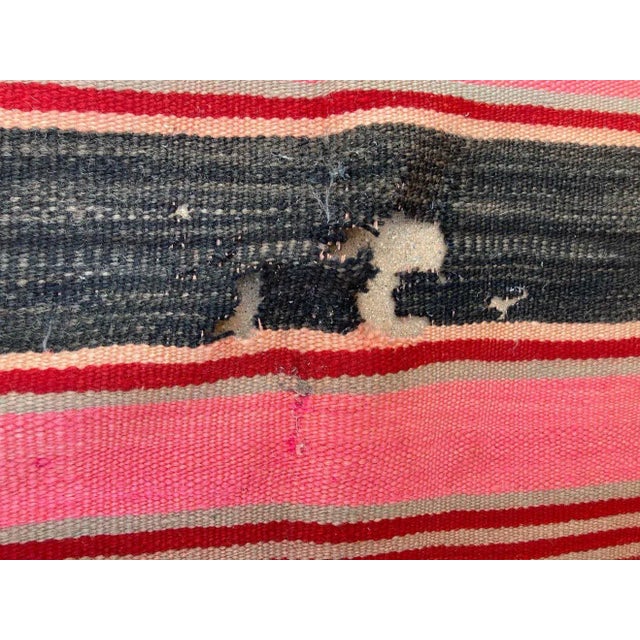 Tribal Moroccan Vintage Flat-Weave Stripe Kilim Rug For Sale - Image 3 of 13