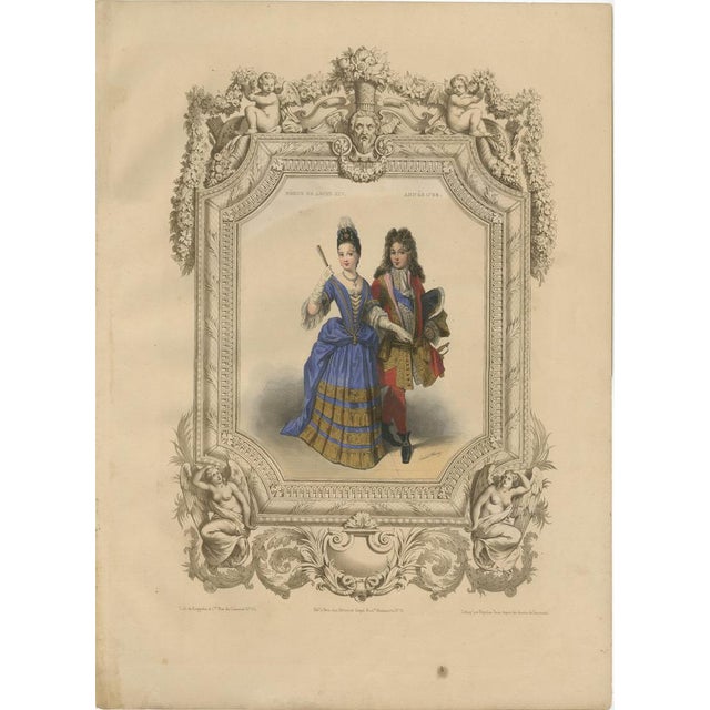 Court Costume Royal Couple, 1847, Lithograph For Sale - Image 10 of 10