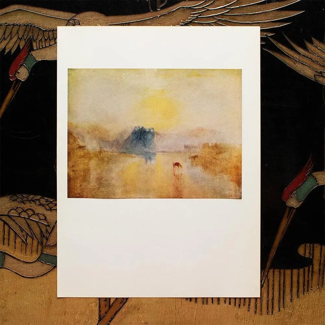Abstract 1960 After Joseph Turner "Norham Castle: Sunrise" Vintage First Limited Edition Print For Sale - Image 3 of 8