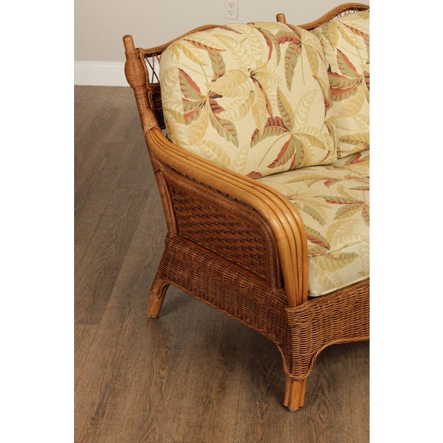 2000 - 2009 Braxton Culler Rattan and Wicker Loveseat For Sale - Image 5 of 12