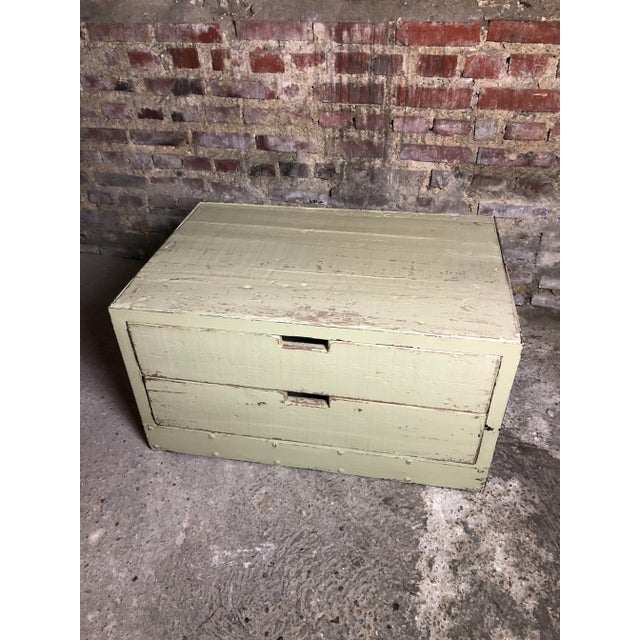 1980s Vintage French Green Pastel Iron Cabinet, 1980s For Sale - Image 5 of 11