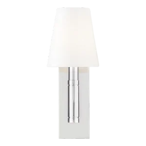 Thomas O'Brien by Visual Comfort Studio Beckham Classic Rectangular Sconce, Silver