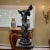 Bronze Statue Young Lady With Bouquet of Flowers For Sale - Image 4 of 10
