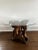Vintage Burl Rootwood Coffee or Side Table With Brand new Glass Top. Base measures: 18.25”H x 22.5”W x 22”D