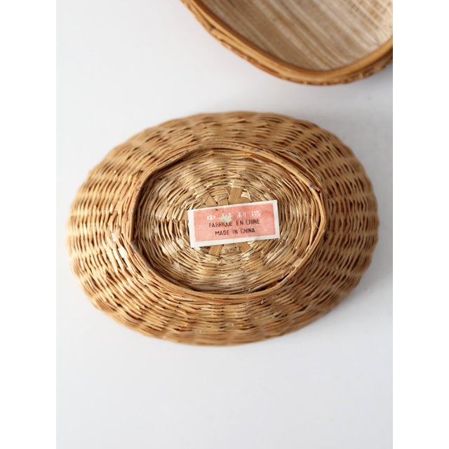 Brown Vintage Wicker Chicken Basket For Sale - Image 8 of 10