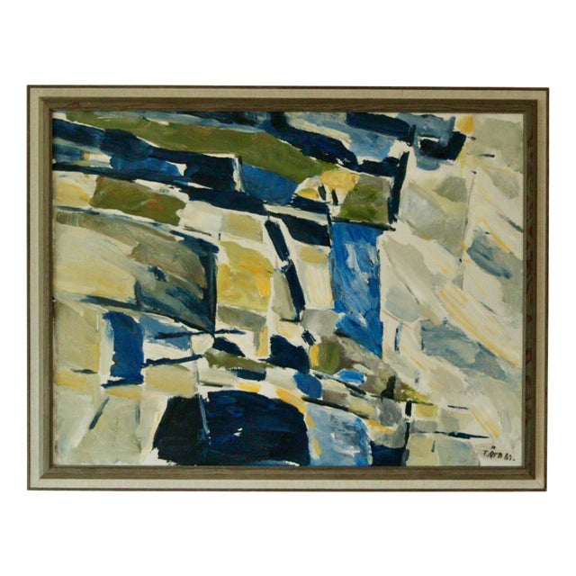 Tryggve Örn, Abstract Composition, Mid-20th Century, Oil on Canvas For Sale
