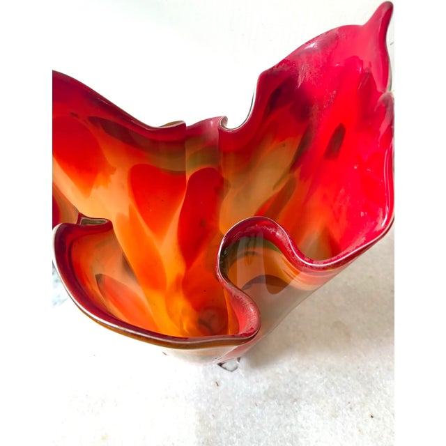 Mid 20th Century 20thC Mid-Century Modern Colorful Murano Art Glass Sculptural Vase For Sale - Image 5 of 7