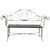 New Black Wrought Iron Bench With Arms and Back For Sale