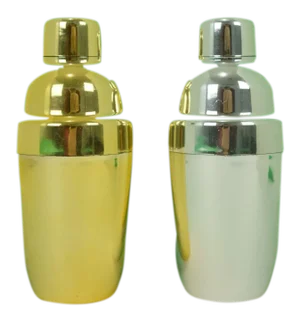 Single Serving Plated Martini Shakers - a Pair