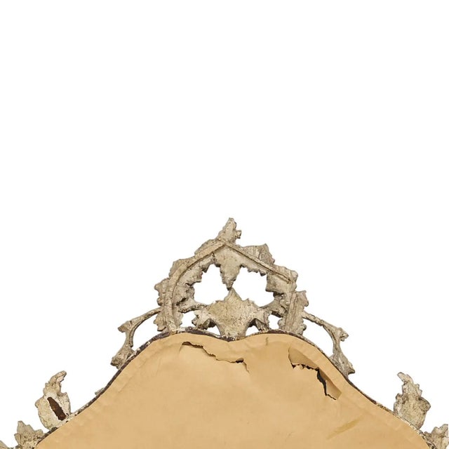 Early 20th-Century Italian Rococo Mirror – Carved Wood With Aged Finish and Divided Antique Glass For Sale - Image 14 of 17