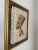 Vintage Authentic Hand Painted Egyptian Papyrus Painting of Queen Nefertiti. Framed with black mat: 18" Wide x 22" High x...