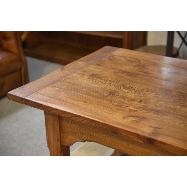 Large Elm Farmhouse Table, 1950s For Sale - Image 14 of 15