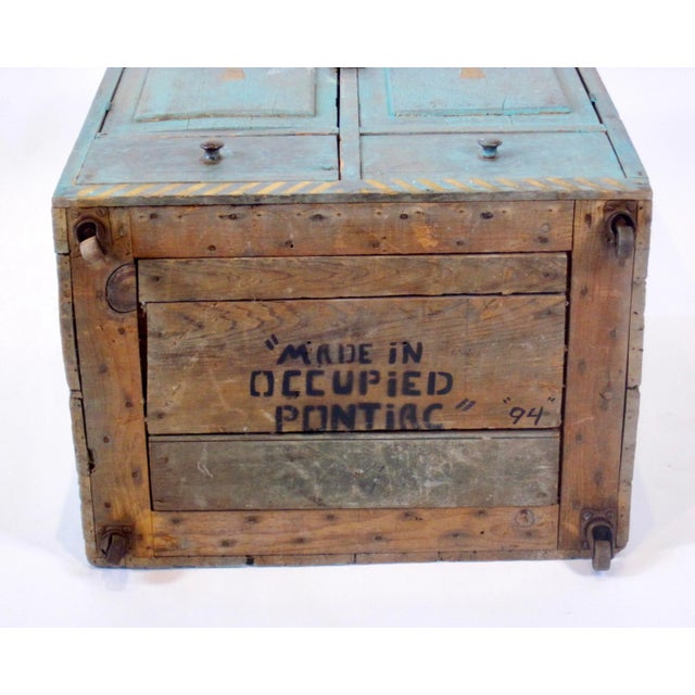 Folk Art Ankh Cabinet From Salvaged Wood, Outsider Art 20th Century For Sale - Image 11 of 12